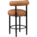  Color_Cognac -- Bordeaux Cognac Vegan Leather Upholstered Counter Stool IMAGE 7