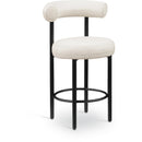  Color_Cream -- Bordeaux Cream Vegan Leather Upholstered Counter Stool IMAGE 1