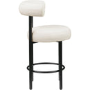 Color_Cream -- Bordeaux Cream Vegan Leather Upholstered Counter Stool IMAGE 4