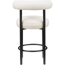  Color_Cream -- Bordeaux Cream Vegan Leather Upholstered Counter Stool IMAGE 5