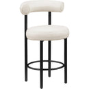  Color_Cream -- Bordeaux Cream Vegan Leather Upholstered Counter Stool IMAGE 6