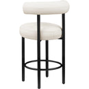  Color_Cream -- Bordeaux Cream Vegan Leather Upholstered Counter Stool IMAGE 7