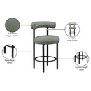  Color_Green -- Bordeaux Green Vegan Leather Upholstered Counter Stool IMAGE 11