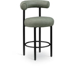  Color_Green -- Bordeaux Green Vegan Leather Upholstered Counter Stool IMAGE 1