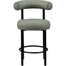  Color_Green -- Bordeaux Green Vegan Leather Upholstered Counter Stool IMAGE 3