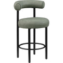 Color_Green -- Bordeaux Green Vegan Leather Upholstered Counter Stool IMAGE 6