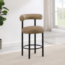  Color_Tan -- Bordeaux Tan Vegan Leather Upholstered Counter Stool IMAGE 2