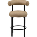 Color_Tan -- Bordeaux Tan Vegan Leather Upholstered Counter Stool IMAGE 3