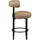  Color_Tan -- Bordeaux Tan Vegan Leather Upholstered Counter Stool IMAGE 4