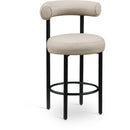  Color_Taupe -- Bordeaux Taupe Vegan Leather Upholstered Counter Stool IMAGE 1