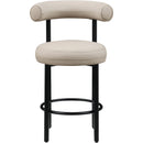  Color_Taupe -- Bordeaux Taupe Vegan Leather Upholstered Counter Stool IMAGE 3