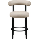 Meridian Bordeaux Taupe Vegan Leather Counter Stool IMAGE 3