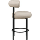  Color_Taupe -- Bordeaux Taupe Vegan Leather Upholstered Counter Stool IMAGE 4