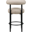  Color_Taupe -- Bordeaux Taupe Vegan Leather Upholstered Counter Stool IMAGE 5