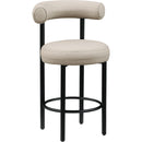  Color_Taupe -- Bordeaux Taupe Vegan Leather Upholstered Counter Stool IMAGE 6