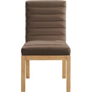  Color_Brown -- Evelyn Brown Velvet Upholstered Dining Chair IMAGE 3