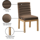  Color_Brown -- Evelyn Brown Velvet Upholstered Dining Chair IMAGE 9
