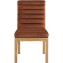  Color_Cognac -- Evelyn Cognac Velvet Upholstered Dining Chair IMAGE 3