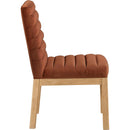  Color_Cognac -- Evelyn Cognac Velvet Upholstered Dining Chair IMAGE 4