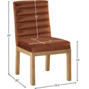  Color_Cognac -- Evelyn Cognac Velvet Upholstered Dining Chair IMAGE 8