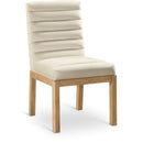  Color_Cream -- Evelyn Cream Velvet Upholstered Dining Chair IMAGE 1