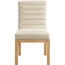  Color_Cream -- Evelyn Cream Velvet Upholstered Dining Chair IMAGE 3