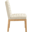  Color_Cream -- Evelyn Cream Velvet Upholstered Dining Chair IMAGE 4