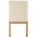  Color_Cream -- Evelyn Cream Velvet Upholstered Dining Chair IMAGE 5