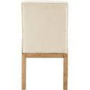 Meridian Evelyn Cream Velvet Dining Chair IMAGE 5