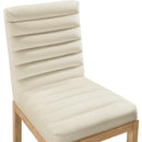  Color_Cream -- Evelyn Cream Velvet Upholstered Dining Chair IMAGE 7