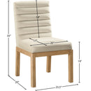  Color_Cream -- Evelyn Cream Velvet Upholstered Dining Chair IMAGE 8
