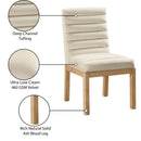  Color_Cream -- Evelyn Cream Velvet Upholstered Dining Chair IMAGE 9