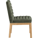  Color_Green -- Evelyn Green Velvet Upholstered Dining Chair IMAGE 4