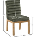  Color_Green -- Evelyn Green Velvet Upholstered Dining Chair IMAGE 8