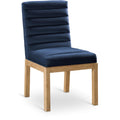  Color_Navy -- Evelyn Navy Velvet Upholstered Dining Chair IMAGE 1