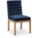 Meridian Evelyn Navy Velvet Dining Chair IMAGE 1
