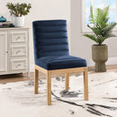  Color_Navy -- Evelyn Navy Velvet Upholstered Dining Chair IMAGE 2