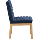  Color_Navy -- Evelyn Navy Velvet Upholstered Dining Chair IMAGE 4