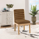  Color_Saddle -- Evelyn Saddle Velvet Upholstered Dining Chair IMAGE 2