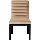 Meridian Evelyn Beige Velvet Dining Chair IMAGE 3