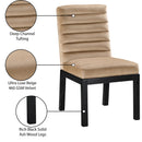 Meridian Evelyn Beige Velvet Dining Chair IMAGE 9