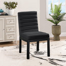  Color_Black -- Evelyn Black Velvet Upholstered Dining Chair IMAGE 2