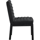  Color_Black -- Evelyn Black Velvet Upholstered Dining Chair IMAGE 4