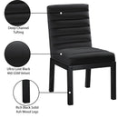  Color_Black -- Evelyn Black Velvet Upholstered Dining Chair IMAGE 9