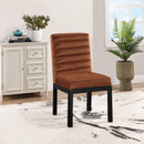  Color_Cognac -- Evelyn Cognac Velvet Upholstered Dining Chair IMAGE 2