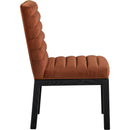  Color_Cognac -- Evelyn Cognac Velvet Upholstered Dining Chair IMAGE 4