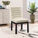  Color_Cream -- Evelyn Cream Velvet Upholstered Dining Chair IMAGE 2
