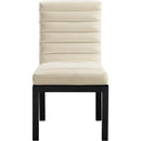  Color_Cream -- Evelyn Cream Velvet Upholstered Dining Chair IMAGE 3