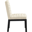 Color_Cream -- Evelyn Cream Velvet Upholstered Dining Chair IMAGE 4