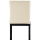 Color_Cream -- Evelyn Cream Velvet Upholstered Dining Chair IMAGE 5